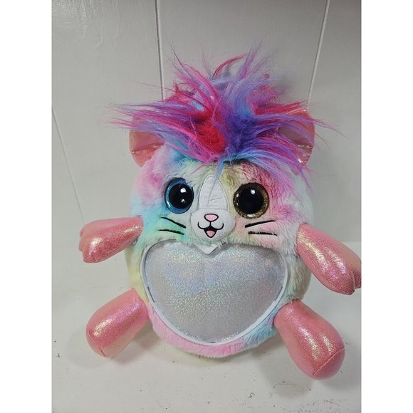 Zuru Rainbocorns Multicolored Cat 12in Unicorn Silver Heart Plush Stuffed - Picture 1 of 5